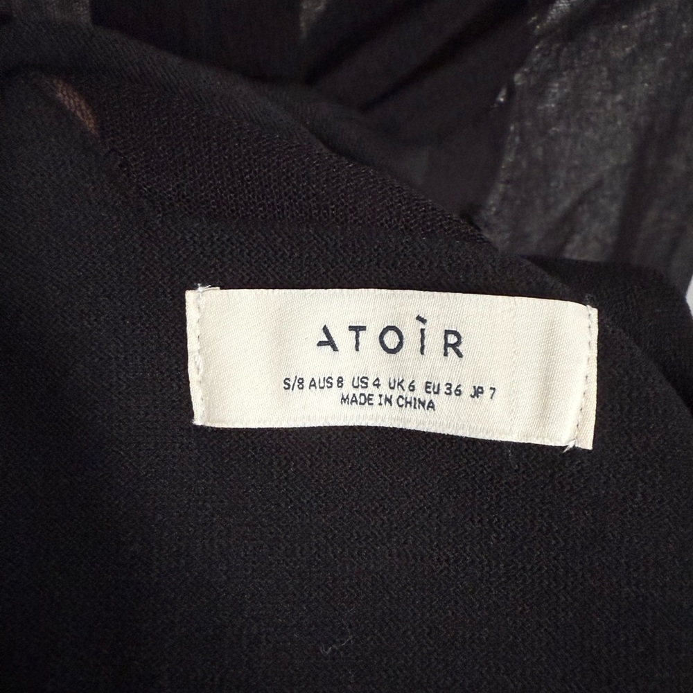 Atoir Roma Dress - Chic Black Mesh Long Sleeve Dress - Picture 12 of 12
